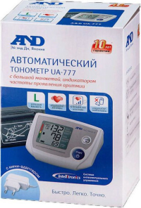 МЕДИЦИНСКИЕ ПРИНАДЛЕЖНОСТИ Тонометр Тонометр электр авт плечевой размер L A&D UA 777 + Адаптор